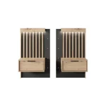 Nočna omarica TINAJA . Elegantna in moderna nočna omarica TINAJA, je narejena iz odličnih materialov v barvi artisan hrast s kombinacijo antracit. Narejena