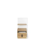 Nočna omarica TRNULJČICA - desna . Nočna omarica TRNULJČICA je elegantna nočna omarica izvirne in moderne oblike. Prostoren predal omogoča enostaven