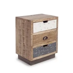 Nočna omarica TUDOR . Nočna omarica TUDOR je narejena iz lesenega okvirja (mango), podnožje je kovinsko. Dimenzije: širina: 45cm globina: 33cm višina: