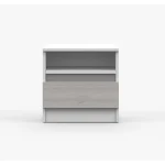 Nočna omarica ZEUS . Nočna omarica ZEUS je primerna za vsako spalnico. Narejena je iz kvalitetne laminirane plošče s 16 mm debelino in ima ABS robove. Ima