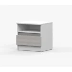 Nočna omarica ZEUS . Nočna omarica ZEUS je primerna za vsako spalnico. Narejena je iz kvalitetne laminirane plošče s 16 mm debelino in ima ABS robove. Ima