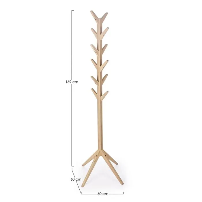 Obešalnik DAIKI SLIM Obešalnik DAIKI SLIM . Obešalnik DAIKI je narejen iz lesa- hrast. Dimenzije: širina: 60cm globina: 60cm višina: 169cm