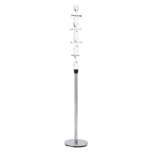 Obešalnik IRIS . Praktičen obešalnik VIDA, primeren za vsak prostor. Narejen je iz nerjavečega jekla v srebrni barvi in akrila. Dimenzija : - Fi: 30 cm -