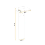 Obešalnik za predsobo BENO . Obešalnik za predsobo BENO je eleganten ter atraktiven. Moderen dizajn v barvi svetlega hrasta, v kombinaciji črnih obešalnih