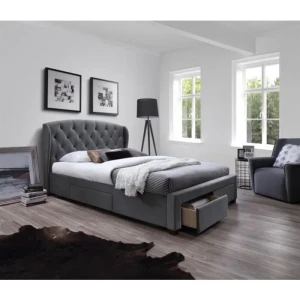Oblazinjena postelja BRINA2 160x200 . Kvalitetna postelja BRINA2 160x200 vam bo zagotovila miren spanec. Narejena v kvalitetnem blagu in iz masivinega lesa.