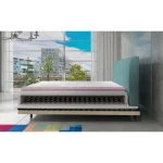 Oblazinjena postelja DUNJA 160x200 . Moderna udobna postelja DUNJA vam bo zagotovila miren spanec. Dobavljiva je v več barvah blaga. Ležišče je vzmeteno s