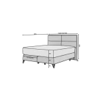 Oblazinjena postelja FIRA 180X200 - slika 9