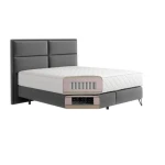 Oblazinjena postelja FIRA je opremljena z vzmetnico, ki podpira vaše telo v vsakem trenutku. Gre za udobno in praktično vzmetnico, saj ima snemljivo