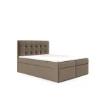 Oblazinjena postelja KING 2 . Udobna in kvalitetna postelja KING vam bo zagotovila miren spanec. Postelja ima dva dvižna ločena predala za shranjevanje