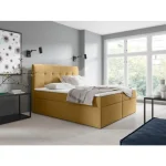 Oblazinjena postelja KING 3 . Udobna in kvalitetna postelja KING vam bo zagotovila miren spanec. Postelja ima dva dvižna ločena predala za shranjevanje