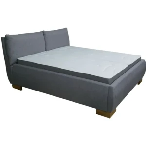 Oblazinjena postelja KNEZ . Kvalitetna postelja KNEZ vam bo zagotovila miren spanec. Narejena je iz mehke tkanine. Pod posteljo sta dva prostora za