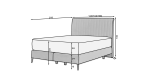 Oblazinjena postelja LANA 140x200