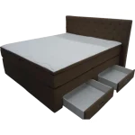 Oblazinjena postelja LESKA . Kvalitetna postelja LESKA vam bo zagotovila miren spanec. Narejena je iz kvalitetnega blaga. Pod posteljo sta dva predala.