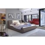 Oblazinjena postelja NELI 160x200 . Moderna udobna postelja NELI vam bo zagotovila miren spanec. Dobavljiva je v več barvah umetnega usnja. Postelja ima