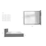 Oblazinjena postelja SORA 140 x 200 - slika 7