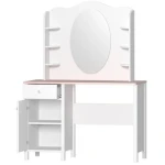 Ogledalo LINA . Ogledalo LINA je podaljšek toaletne mize primeren za kombinirati s komodo LINA ter pisalno mizo LINA. Opremljeno je z velikim, ovalnim