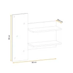 Ogledalo za predsobo BENO je elegantno ter atraktivno. Moderen dizajn v barvi svetlega hrasta se bo podal v vsak prostor. Ogledalo je praktično za uporabo,