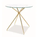 Okrogla jedilna miza AZIJA . Okrogla jedilna miza AZIJA je elegantna in minimalistična. Mizna plošča je izdelana iz kaljenega stekla. Miza je kakovostna in