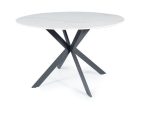 Okrogla jedilna miza LIRKA je modernega dizajna. Posebna je zaradi mizne plošče, ki daja učinek marmorja. Mizna plošča pa je izdelana iz keramike. Miza je