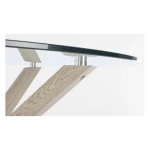 Okrogla jedilna miza MAY natur 114 . Okrogla jedilna miza MAY natur 114 je stabilna in kvalitetna, saj ima noge izdelane iz kovine v videzu lesa. Mizna