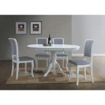 Okrogla jedilna miza OLIA bo poživela vsako jedilnico. Združujeta jo moderni kakor tudi rustikalni stil. Miza je kvalitetna in stabilna. Miza je izdelana iz