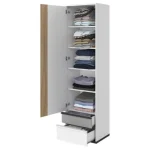 Omara MELI . Enokrilna omara MELI je primerna za vsako mladinsko spalnico in vsako dnevno sobo. Zaradi svojega modernega dizajna, skladnosti barv in elegance