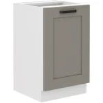 Kuhinjo TAJA je možno naročiti v kompletu (Kuhinjski bloki TAJA) ali pa po posameznih elementih po vaši izbiri.  Omara za pomivalno korito TAJA 50D je