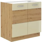 Omara za pomivalno korito TISA 80D . Kuhinjo TISA je možno naročiti v kompletu (kuhinjska bloka TISA) ali pa po posameznih elementih po vaši izbiri. Omara