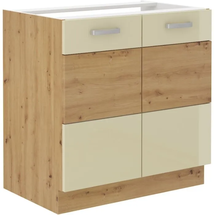 Omara za pomivalno korito TISA 80D . Kuhinjo TISA je možno naročiti v kompletu (kuhinjska bloka TISA) ali pa po posameznih elementih po vaši izbiri. Omara