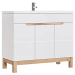 Kopalniški blok ALI je možno naročiti v kompletu (kopalniški bloki ALI) ali pa po posameznih elementih po vaši izbiri. Omarica pod umivalnikom ALI 100D je