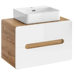 Omarica pod umivalnikom BUBA 2 60D 2P . Kopalniški blok BUBA je možno naročiti v kompletu (kopalniški bloki BUBA) ali pa po posameznih elementih po vaši