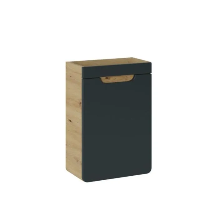 Omarica pod umivalnikom BUBA DARK 40D Omarica pod umivalnikom BUBA DARK 40D . Kopalniški blok BUBA DARK je možno naročiti v kompletu (kopalniški bloki BUBA DARK) ali pa po posameznih elementih