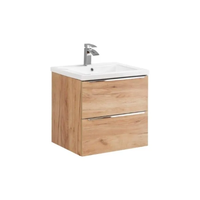 Omarica pod umivalnikom CAP 60D hrast . Kopalniški blok CAP hrast je možno naročiti v kompletu (kopalniški bloki CAP hrast) ali pa po posameznih elementih