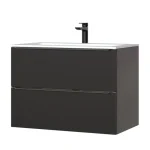 Kopalniški blok CAP črna je možno naročiti v kompletu (kopalniški bloki CAP) ali pa po posameznih elementih po vaši izbiri. Omarica pod umivalnikom CAP