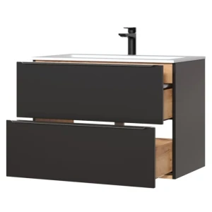 Omarica pod umivalnikom CAP 80D črna . Kopalniški blok CAP črna je možno naročiti v kompletu (kopalniški bloki CAP) ali pa po posameznih elementih po