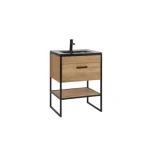 Omarica pod umivalnikom KLIN 60D . Kopalniški blok KLIN je možno naročiti v kompletu ali pa po posameznih elementih po vaši izbiri. Omarica pod umivalnikom