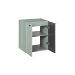 Omarica pod umivalnikom MINTI 60D . Kopalniška omarica pod umivalnikom MINTI 60 je elegantnega videza. S svojo nežno barvo ustvari vzdušje miru in