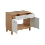 Iz posameznih elementov serije SAMSEA si lahko sestavite kopalniški blok po lastnih željah. Omarica pod umivalnikom SAMSEA 90D je eleganten kos pohištva za