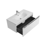 Omarica za umivalnik AURORA 90 . Omarica za umivalnik AURORA 90 cm je narejena iz kvalitetne laminirane plošče. Ta kolekcija je posebna, ker uporablja