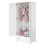 Otroška garderobna omara LINA . Otroška garderobna omara LINA je omara z dvema vratama, zasnovana za vse deklice ki si želijo biti princeske. V notranjosti