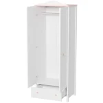 Otroška garderobna omara LINA . Otroška garderobna omara LINA je omara z dvema vratama, zasnovana za vse deklice ki si želijo biti princeske. V notranjosti