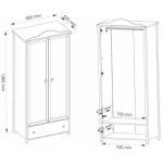 Otroška garderobna omara LINA . Otroška garderobna omara LINA je omara z dvema vratama, zasnovana za vse deklice ki si želijo biti princeske. V notranjosti