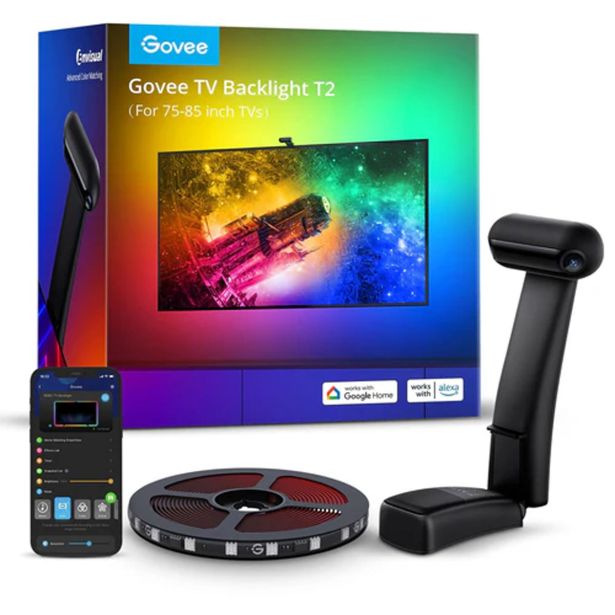 PAMETNI LED TRAK GOVEE ENVISUAL TV OSVETLITEV OZADJA 2 KAMERI PAMETNI LED TRAK GOVEE ENVISUAL TV OSVETLITEV OZADJA 2 KAMERI