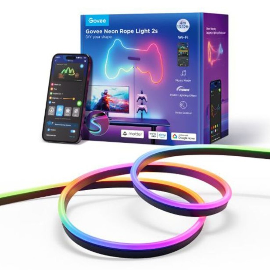 PAMETNI LED TRAK GOVEE NEON ROPE 2-4M ČRN - slika 2