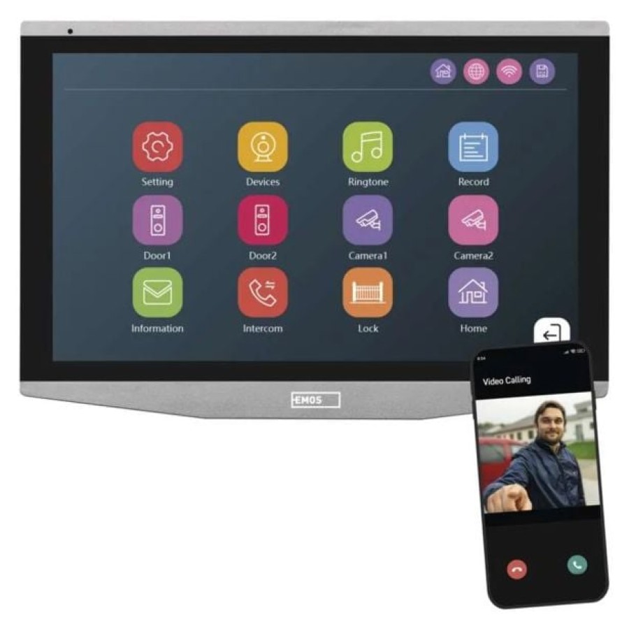 PAMETNI VIDEO DOMOFON EMOS GOSMART DODATNI ZASLON IP-750B ZA IP-750A - slika 8