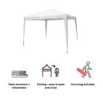 PAVILJON NATERIAL EORI II 295X295 BEL ZLOŽLJIV - slika 7