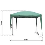 PAVILJON NATERIAL EORI II 295X295 ZELEN ZLOŽLJIV - slika 7