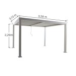 PERGOLA CLIMA BIOKLIMATSKA POLNA ALU 313X358 BELA - slika 11