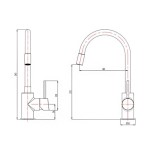 PIPA KUHINJSKA BLITZ K 203/3 FLEX BELA SILIKONSKA IZLIVNA CEV - slika 12