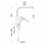 PIPA KUHINJSKA UNITAS INFINITY, STOJEČA, 2 CEVI - slika 4